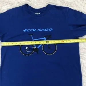 Uniqlo UT x Colnago T Shirt Blue Crew Neck Cycling V3RS Rare
